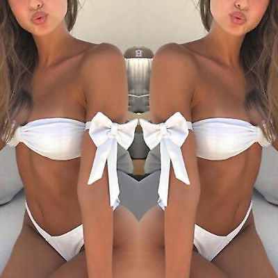 Bow style 2 piece bikini swimwear