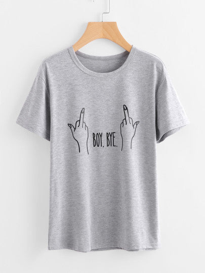 Boy bye printed retro fashion tshirt