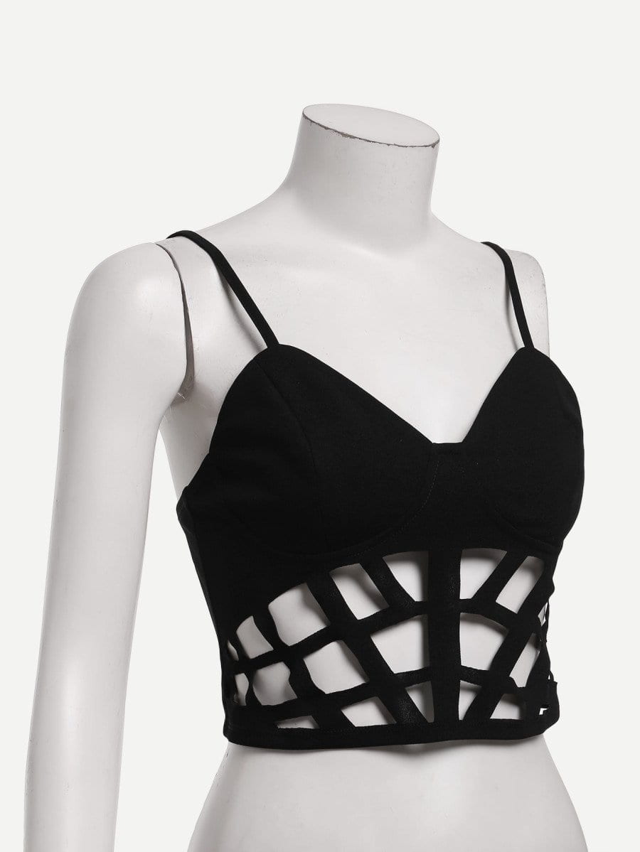 Cage style fashion crop top