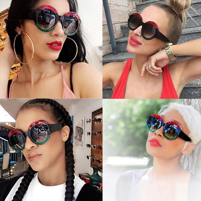 Circle oversize retro sunglasses