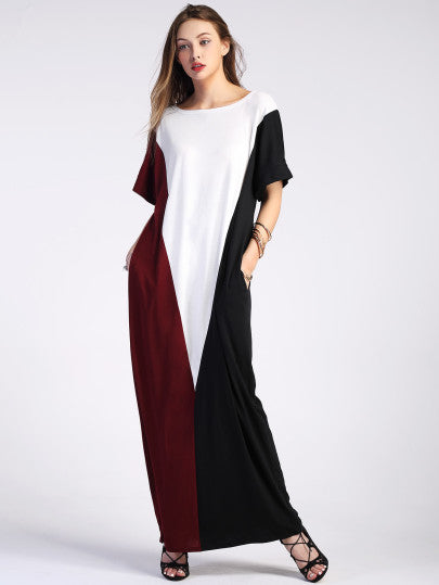 Colorblock Maxi fashion dress