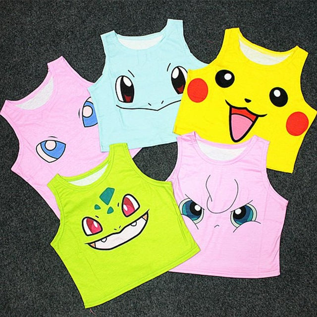 Cute 3D Pokémon crop top