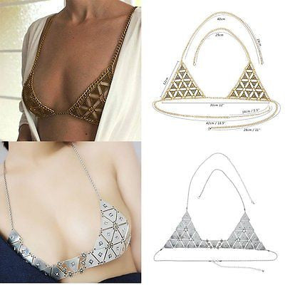 Deluxe star chain bra bikini top