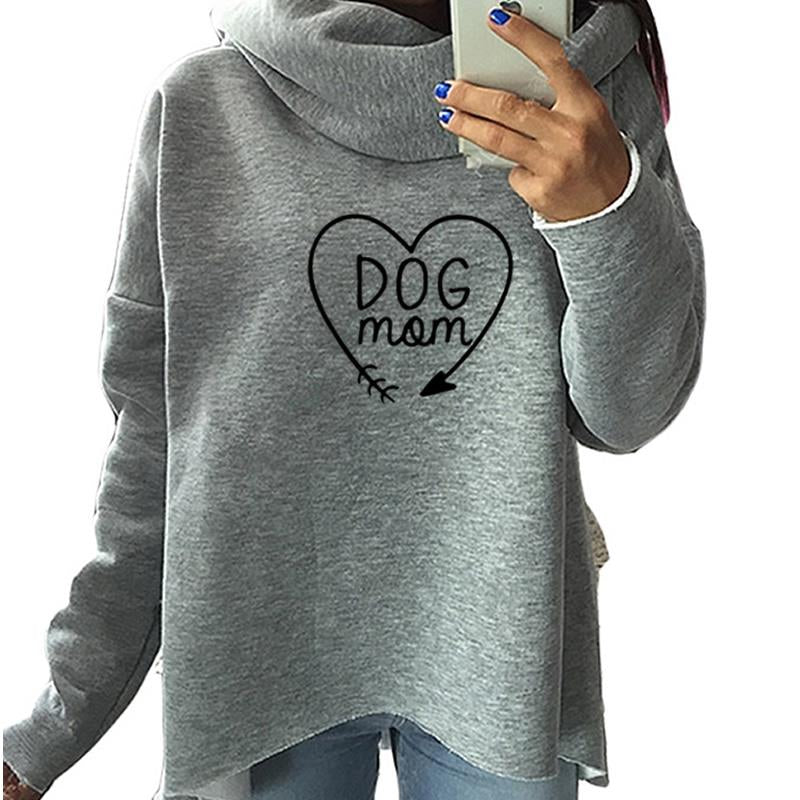 Dog mom oversize turtle neck sweater