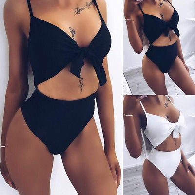 Dreamy 2piece cutout tie monokini one piece swimsuit