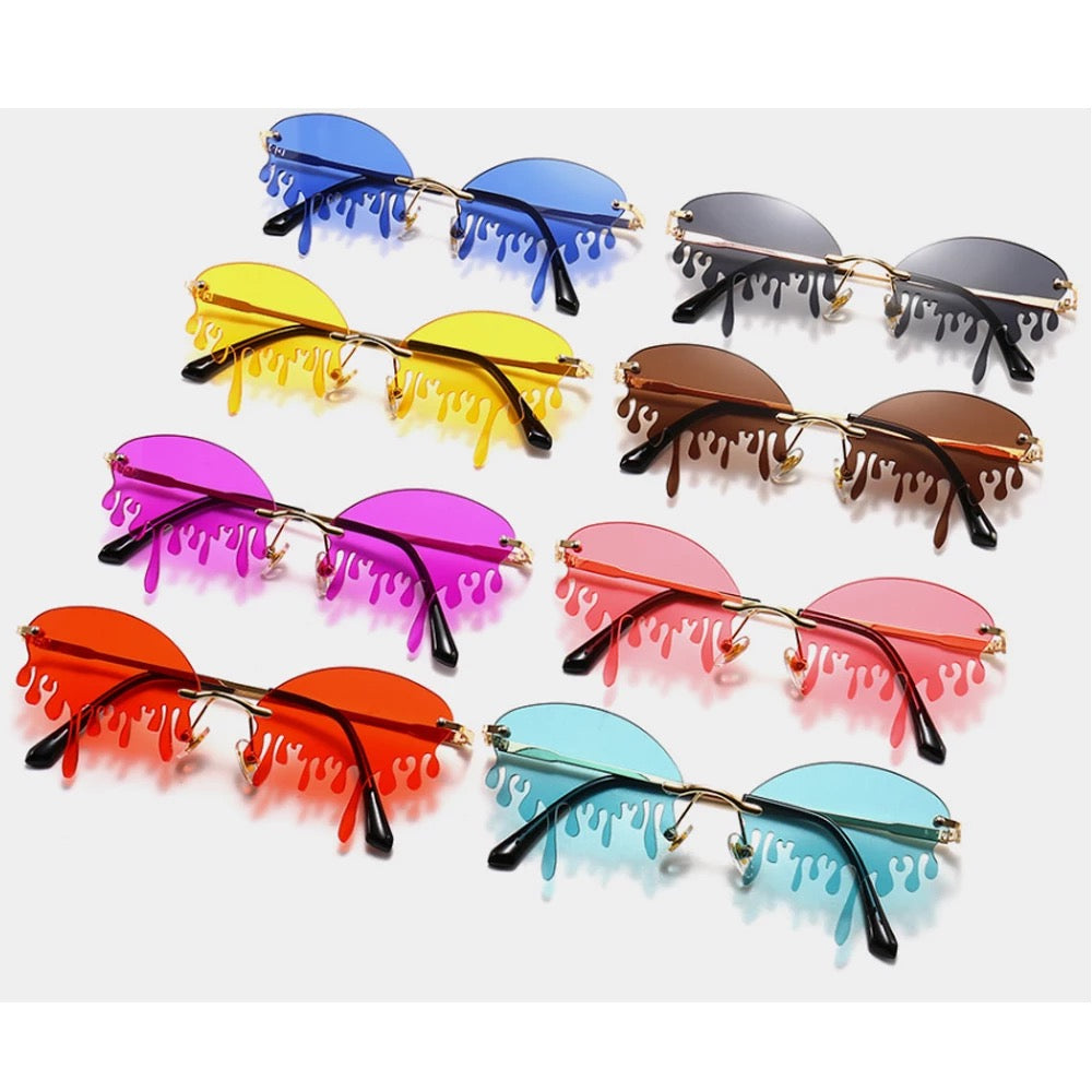 3d Dripping color retro sunglasses