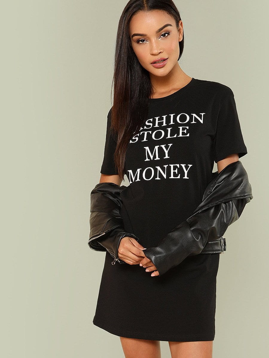 Fashion stole my money tshirt dress