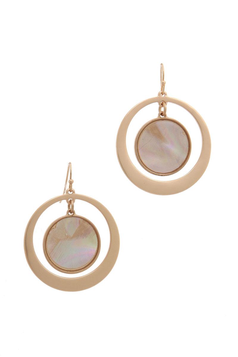 Double Circle Drop Earring