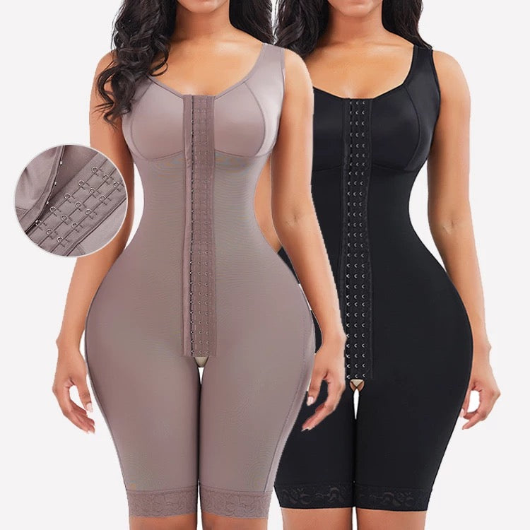 Full body bbl lipo maintenance Colombian faja body contour jumpsuit with open crotch