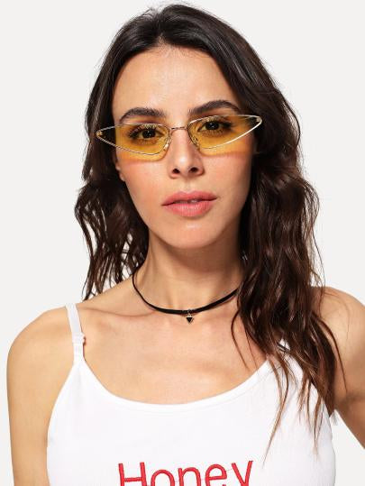 Funky retro cateye small frame sunglasses