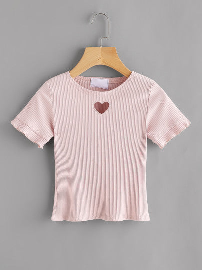 Heart cutout robbed top