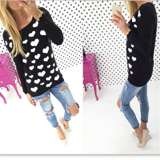 Heart design fashion sweater