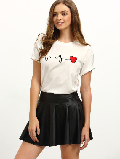 Heart rate fashion tshirt