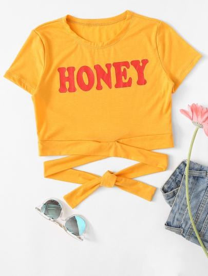 Honey lace up strap crop top