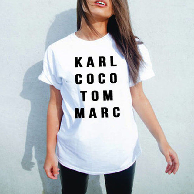 Karl coco tom Marc printed tshirt