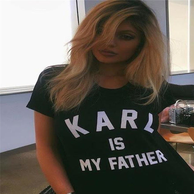 Karl is my father printed retro tshirt