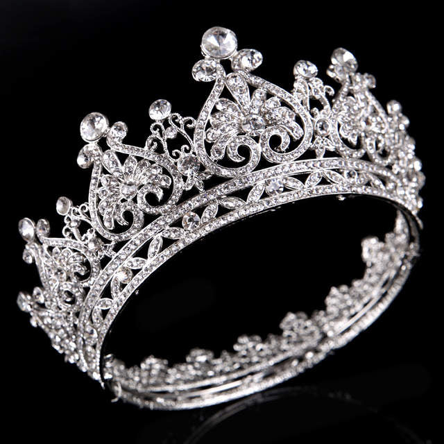 Luxury princess diamond rhinestone style prom wedding head crown