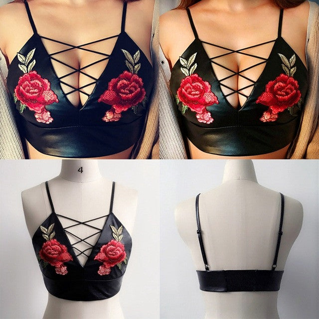 "Siren" roses crop top