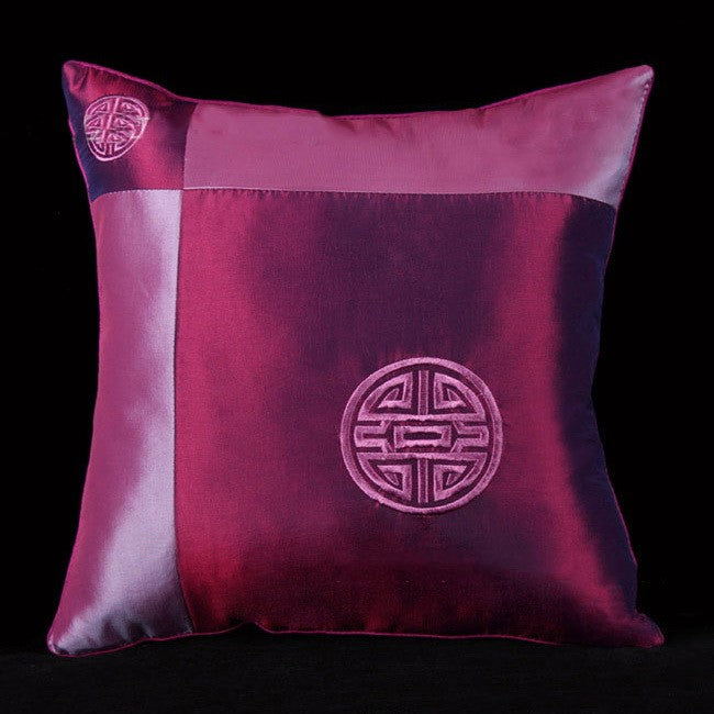 Auspicious Embroidery Taffeta Chinese Cushion Covers