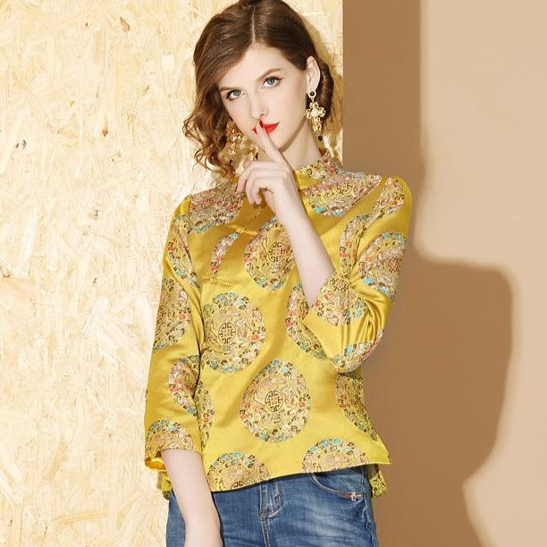 Auspicious Pattern Brocade Retro Chinese Style Jacket