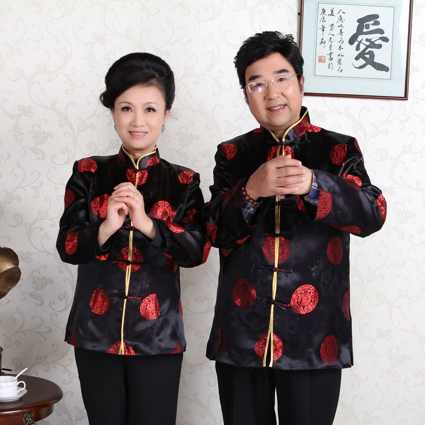 Brocade Matching Couple Jackets Chinese Festival Coats