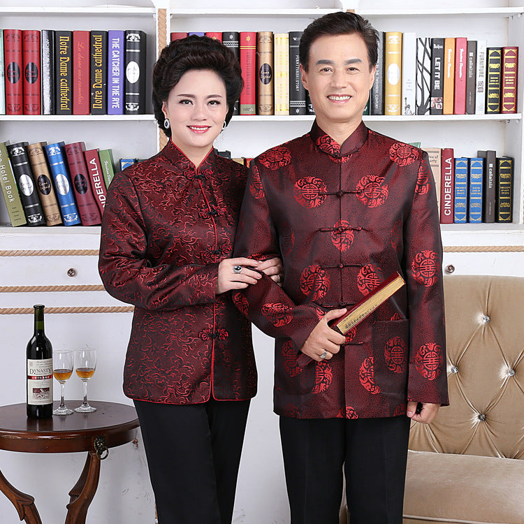 Brocade Parent's Birthday Matching Couple Traditional Chinese Jackets