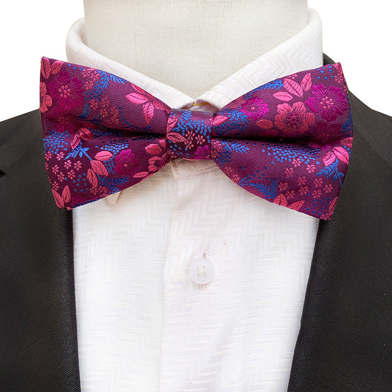 Business Style Floral Pattern Oriental Gentleman Double Bow-tie