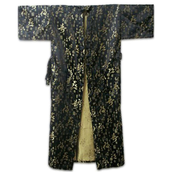 Calligraphy Pattern Brocade Sleepwear Bathrobe