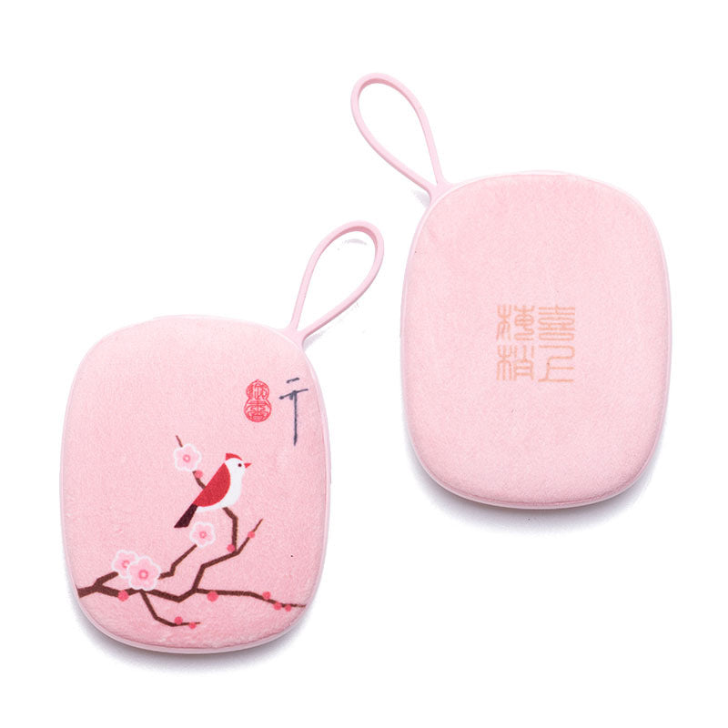 Chinese Style Floral Velvet Skin USB Portable Charger Power Bank Hand Warmer