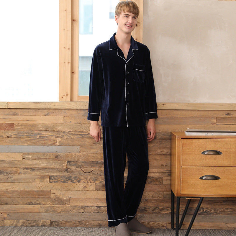 Classic Velvet Pyjamas SleepLounge Robe & Pants Suit