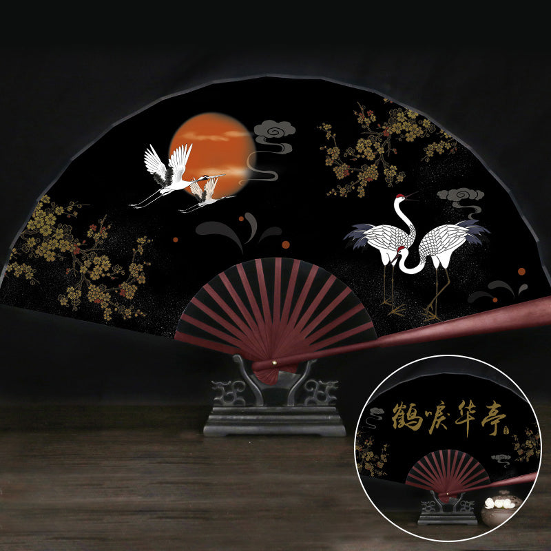 Cranes Painting Handmade Traditional Chinese Folidng Fan Decorative Fan