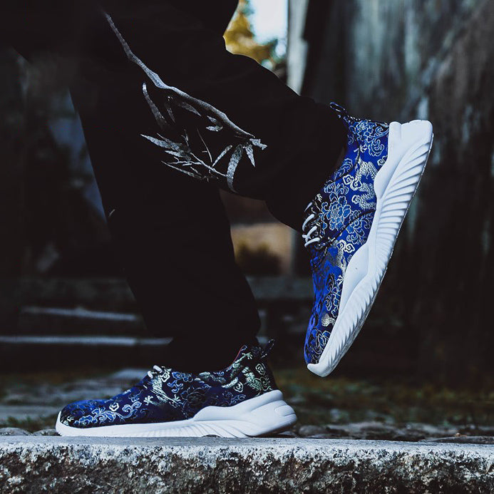 Dragons Pattern Brocade Traditional Chinese Style Sports Shoes Sneaker