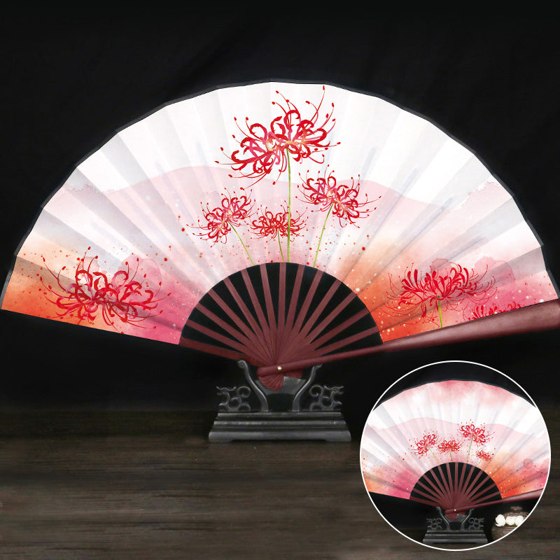 Equinox Flower Painting Handmade Traditional Chinese Folidng Fan Decorative Fan