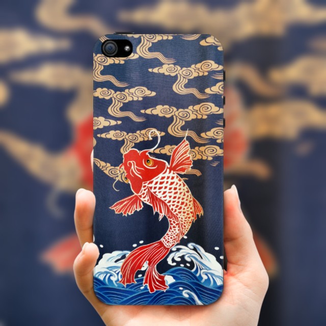 Fancy Carp Pattern Oriental Mobile Phone Case Compatible All iPhone Series