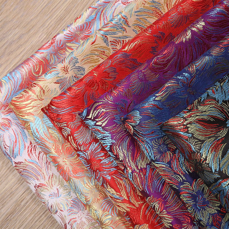 Fireworks Pattern Brocade Fabric for Chinese Clothes Cushion Covers