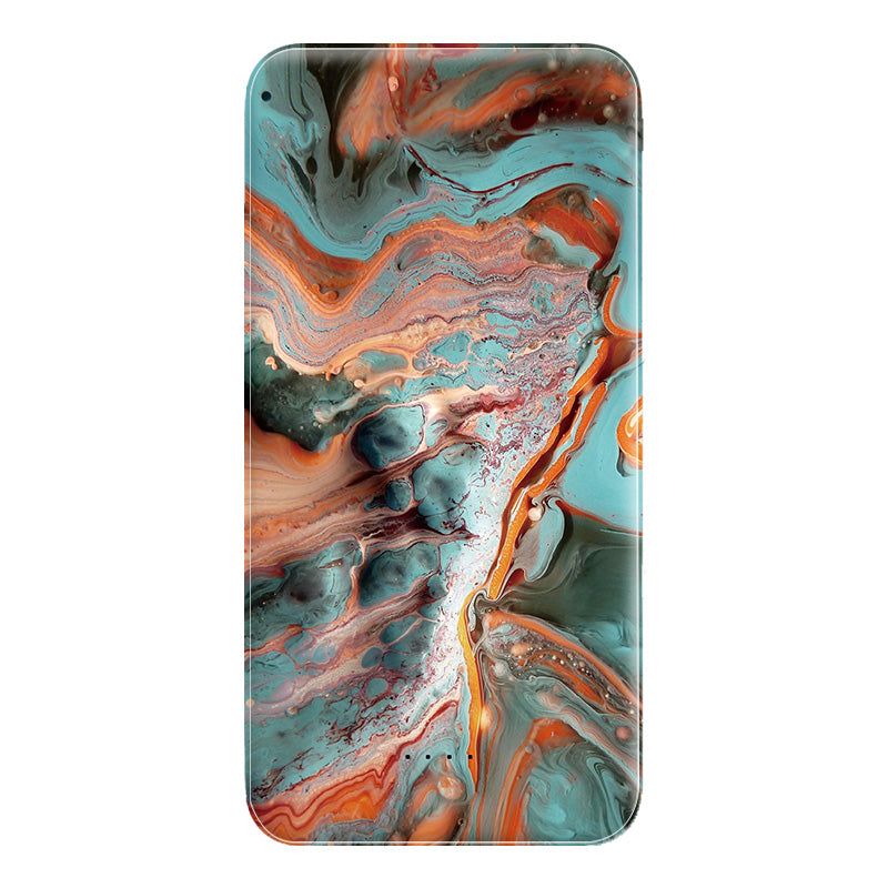 Flame & Sea Marbling Pattern USB Portable Charger Power Bank Creative Gift