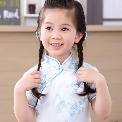 Floral Brocade Kid's Cheongsam Qipao Dress