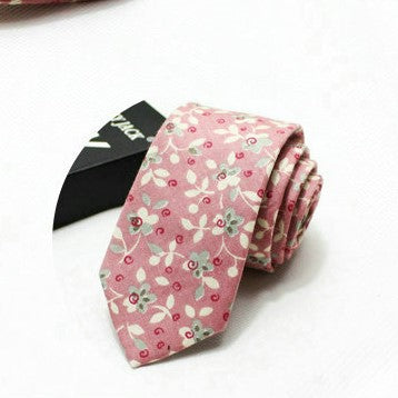 Floral Signature Cotton Oriental Style Gentleman Necktie