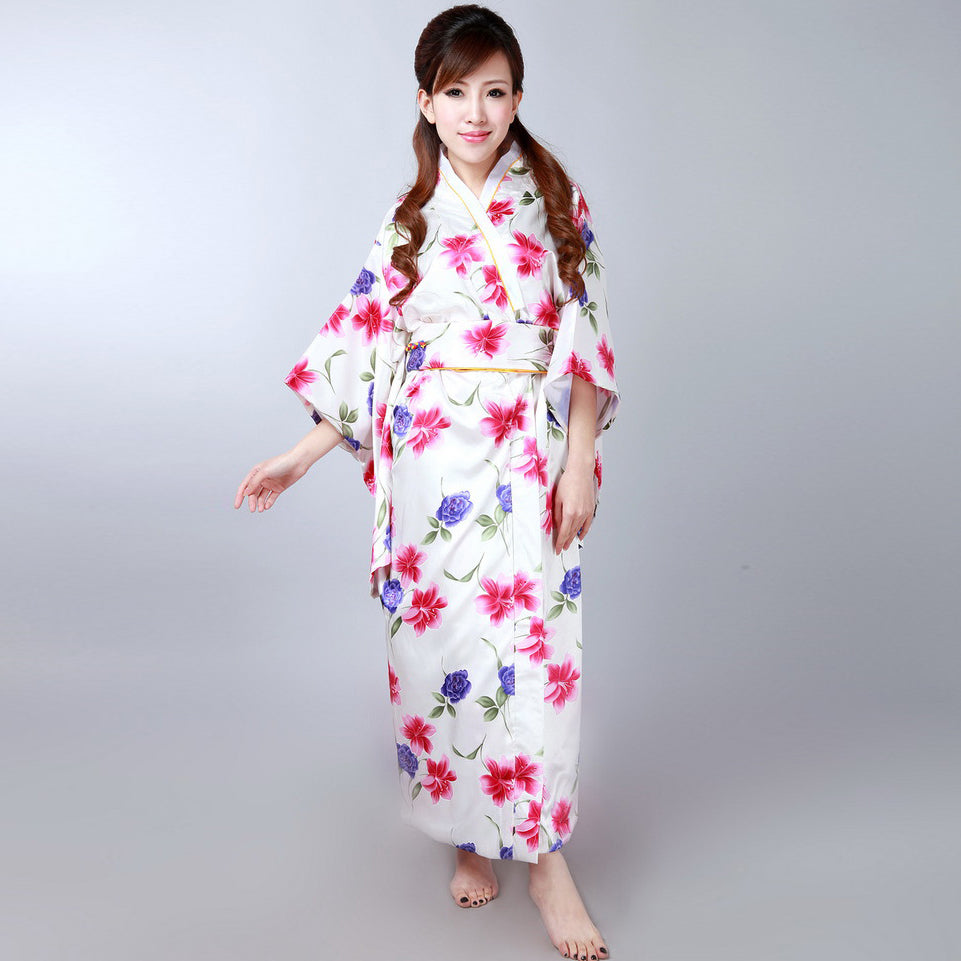 Floral Women's Traditional Japanese Kimono