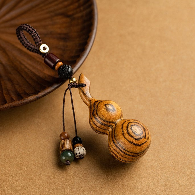 Gourd Shape Rosewood Car Key Pendant