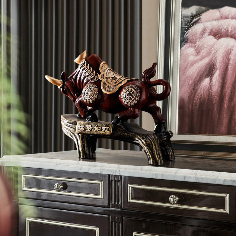 Greatly Powerful Bull Designed Oriental Home Decor