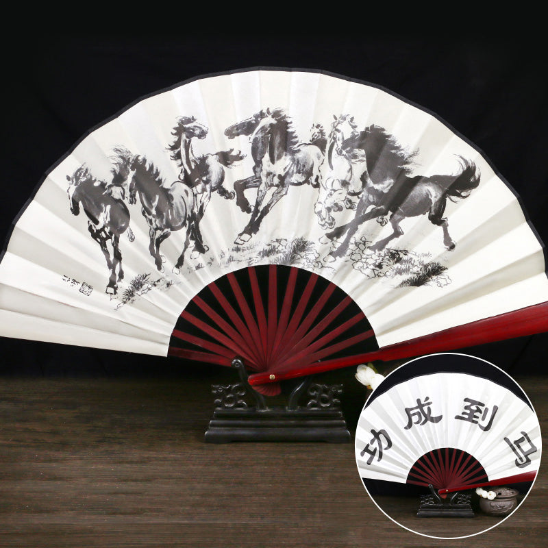 Horse Painting Handmade Traditional Chinese Folidng Fan Decorative Fan